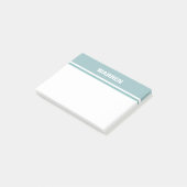 Post-it® Bleu bébé simple bandes de nom personnalisées (Incliné)