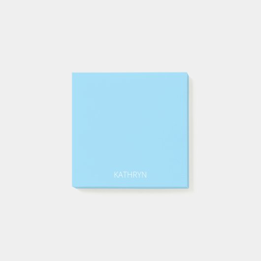 Post-it® bleu bébé uni personnalisé (Devant)
