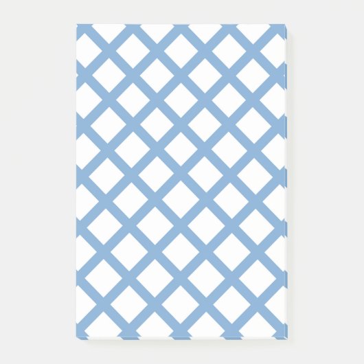 Post-it® Bleu Blanc Arlequin Diamond Motif (Devant)