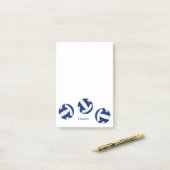 Post-it® bleu blanc équipe couleurs volley-ball athlète ou  (Sur un bureau)