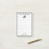 Post-it® Bleu blanc et gris Nautique (Sur un bureau)