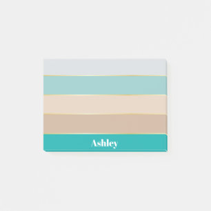Post-it® Bleu Bleu Beige Personnalisé Bandes de Couleurs