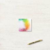 Post-it® Bleu bleu violet vert rouge orange jaune (Sur un bureau)