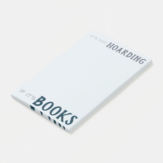 Post-it® Bleu Bookish "It's Not Hoarding" (Incliné)