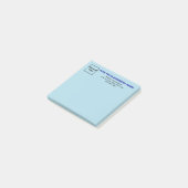 Post-it® Bleu clair Carré de l'entreprise poster sa note (Incliné)