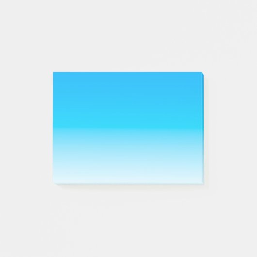 Post-it® Bleu-clair simple au blanc (Devant)