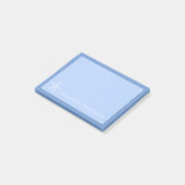 Post-it® Bleu côtier et poisson d'eau blanche Personnalisé (Incliné)