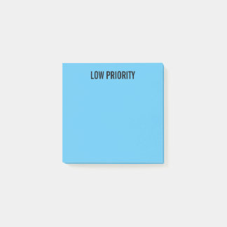 Post-it® Bleu de basse priorité pré-étiqueté