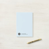 Post-it® Bleu de logo de Custom Your Company (Sur un bureau)