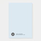 Post-it® Bleu de logo de Custom Your Company (Devant)