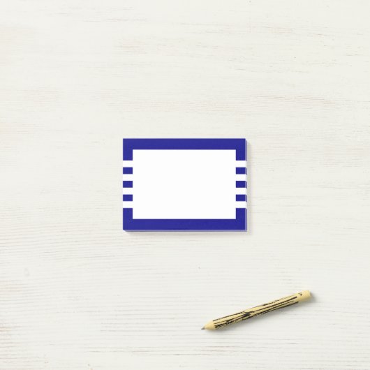 Post-it® Bleu de marine blanc moderne (Sur un bureau)