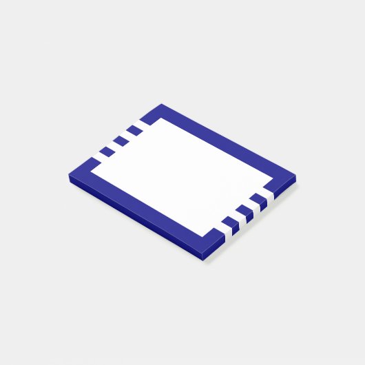 Post-it® Bleu de marine blanc moderne (Incliné)