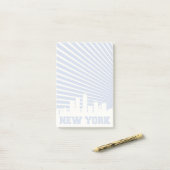 Post-it® Bleu de New York City (Sur un bureau)
