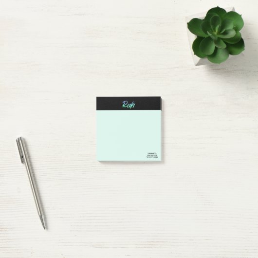 Post-it® Bleu de turquoise de Reiki de *~* et iridescent (Bureau)