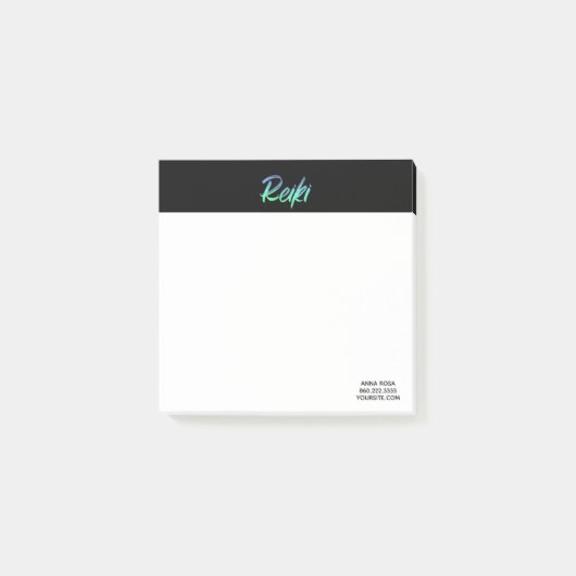 Post-it® Bleu de turquoise de Reiki de *~* et iridescent (Devant)