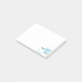 Post-it® Bleu d'individu de Yo de festin (Incliné)