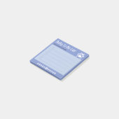 Post-it® Bleu Doux Cute Blanc Paquets Chat Case à cocher À (Incliné)