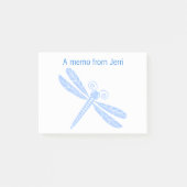 Post-it® Bleu Dragonfly It Note Pad (Devant)