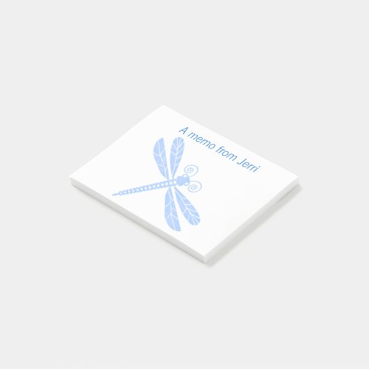 Post-it® Bleu Dragonfly It Note Pad (Incliné)