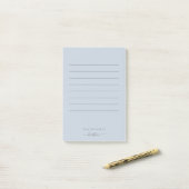Post-it® Bleu Dusty du bureau de Lined Grande (Sur un bureau)