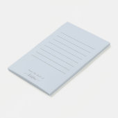 Post-it® Bleu Dusty du bureau de Lined Grande (Incliné)