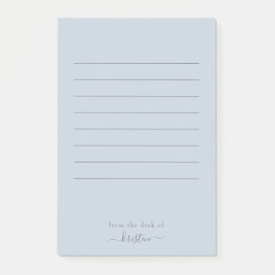 Post-it® Bleu Dusty du bureau de Lined Grande