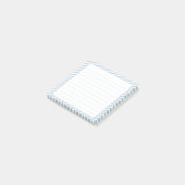 Post-it® Bleu et blanc Diagonal Stripe Linky Notes (Incliné)