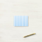 Post-it® Bleu et blanc rayures de bonbons (Sur un bureau)