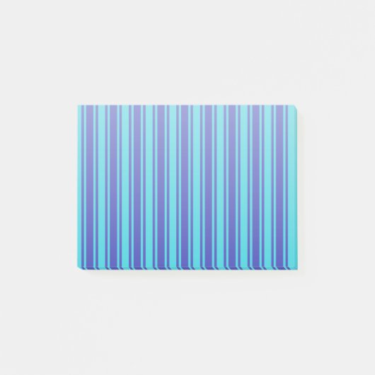 Post-it® Bleu et turquoise bandes bonbons (Devant)