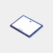 Post-it® Bleu Faux Parties scintillant Oiseau et frontière  (Incliné)