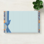 Post-it® Bleu floral scrapbook avec ruban Notes (Bureau)