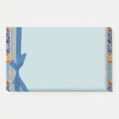 Post-it® Bleu floral scrapbook avec ruban Notes (Devant)