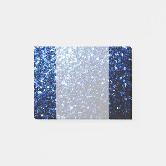 Post-it® Bleu foncé brillant faux parties scintillant scint (Devant)