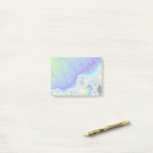 Post-it® Bleu Fractal (Sur un bureau)