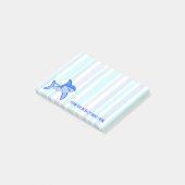 Post-it® Bleu grand requin blanc Grandes bandes de couleur  (Incliné)