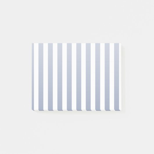 Post-it® Bleu gris et blanc rayures de bonbons (Devant)