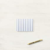 Post-it® Bleu gris et blanc rayures de bonbons (Sur un bureau)