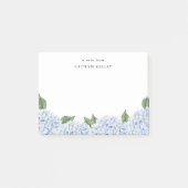 Post-it® Bleu Hydrangea Aquarelle Bordure Moyen Personnalis (Devant)