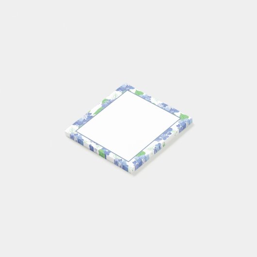 Post-it® Bleu Hydrangée fleurs (Incliné)