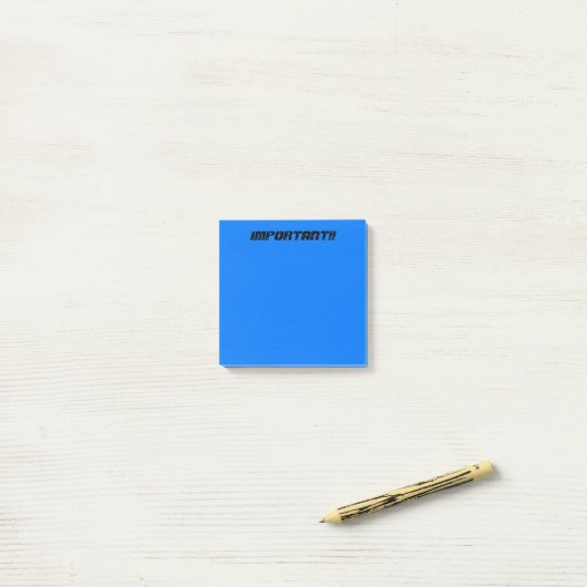 Post-it® Bleu important (Sur un bureau)