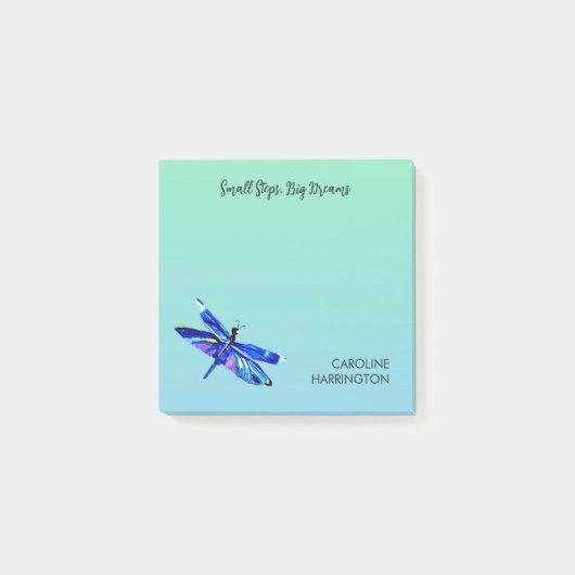 Post-it® Bleu libellule Inspiration Bleu Vert Nature (Devant)
