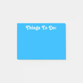 Post-it® Bleu lumineux fait sur commande blanc des textes | (Devant)