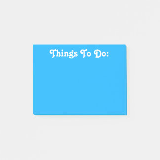 Post-it® Bleu lumineux fait sur commande blanc des textes |