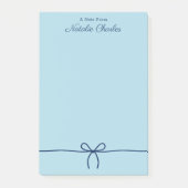 Post-it® Bleu marin professionnel minimal simple (Devant)
