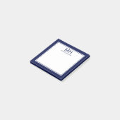 Post-it® Bleu marine Blanc Monogrammé Hommes (Incliné)