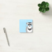 Post-it® Bleu mignon gai de Schnauzer miniature (Bureau)