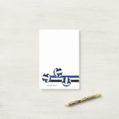 Post-it® bleu noir volleyballs nom personnalisé (Sur un bureau)