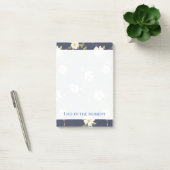Post-it® Bleu Nuit Blanc Floral Romantique (Bureau)