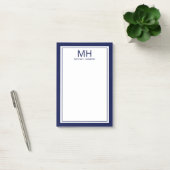 Post-it® Bleu Nuit Blanc Monogrammé Hommes (Bureau)