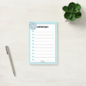 Post-it® Bleu Polka Dot Teardrop Diamond IMPORTANT (Bureau)